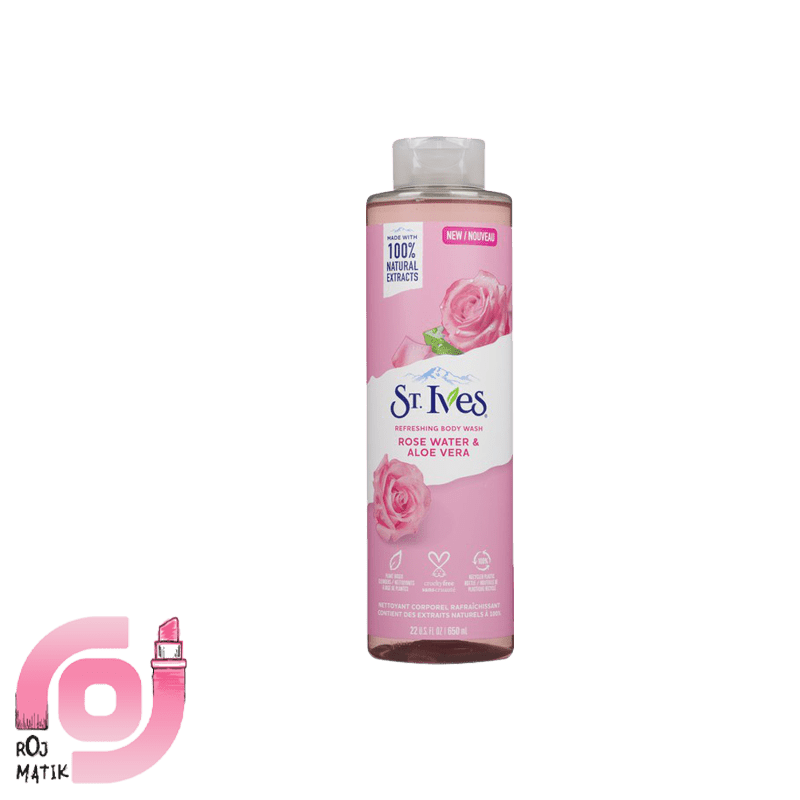 st ives rose water and aloe vera body wash 650ml